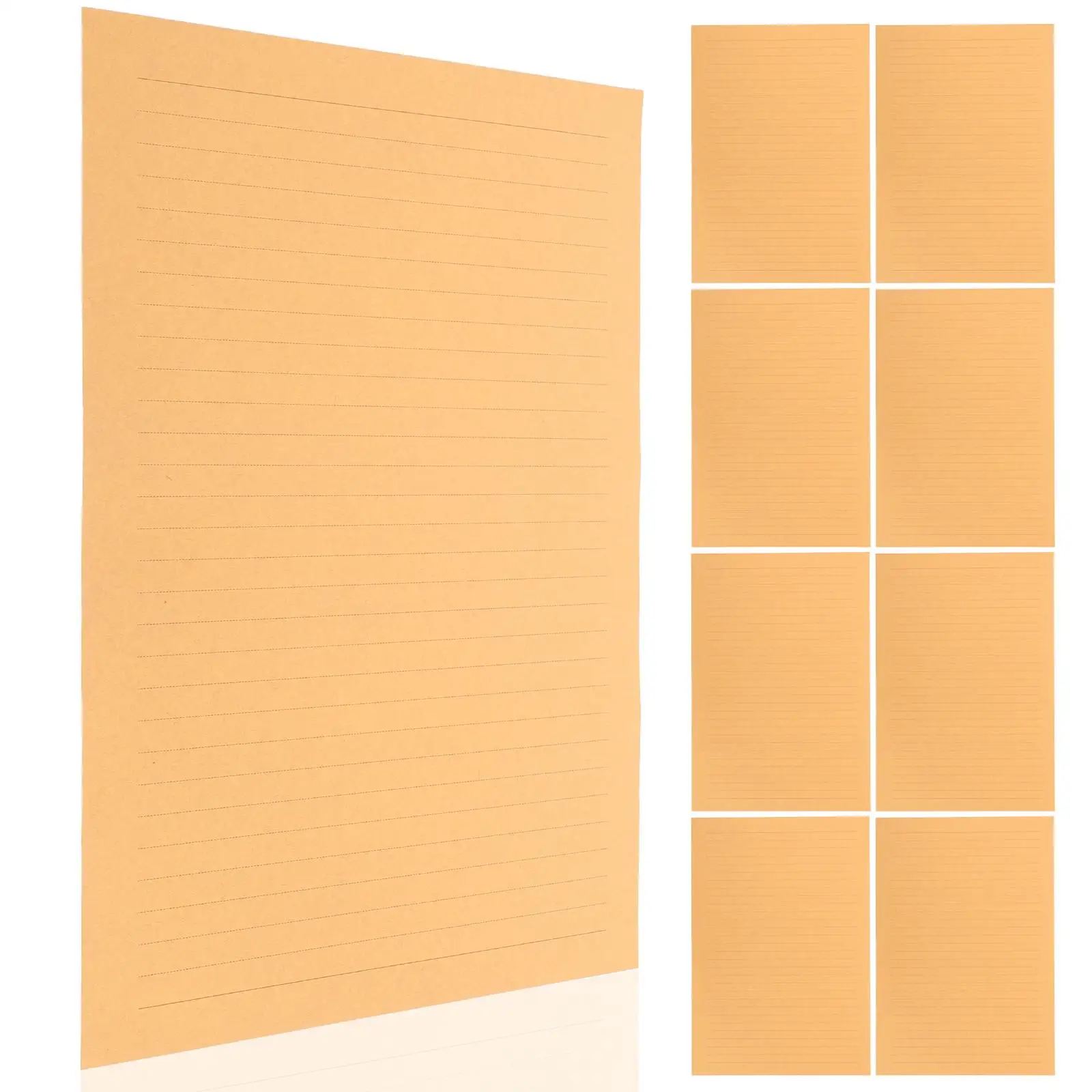 50 Sheets Kraft Paper Letter Set Blank Lined Design Vintage Vintage Scrapbook Paper Style Decorative Stationery Writing Supplies