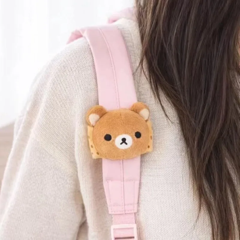Soft Rilakkuma Plush Doll Bag Hanging Ornament Cute Cartoon Bear Keychain Backpack Decor Accessory Birthday Friendship Gift view 3
