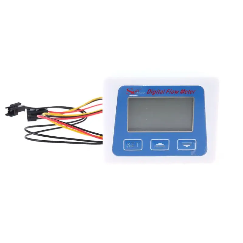 Digital LCD display Water Flow Sensor Meter Flowmeter Totameter Temperature for Time Record with G1/2 Flow Sensor DropShipping