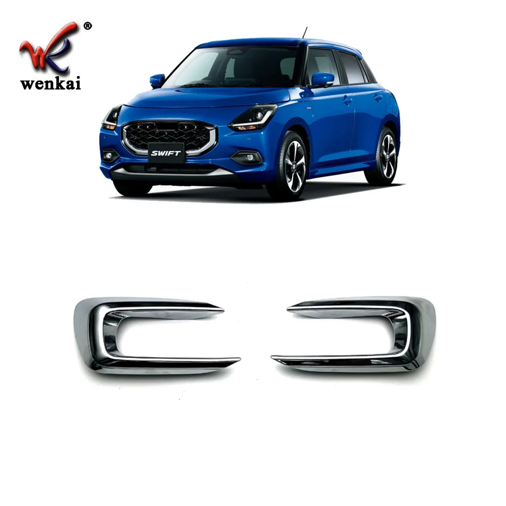

For Suzuki Swift ZC ZD 2024 2025 Car Accessories ABS Chrome Front Fog Light Lamp Cover Trim Molding Bezel Garnish