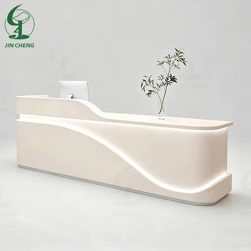 

Modern Beauty Salon Reception Salon Commercial Furniture Cashier With Locker