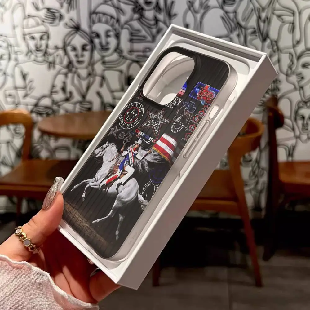 Бейонсе Ковбой для iPhone 17, 16, 15, 11, 12, 13, 14 Pro Max Plus Pro, гофрированный полупрозрачный задний чехол для телефона