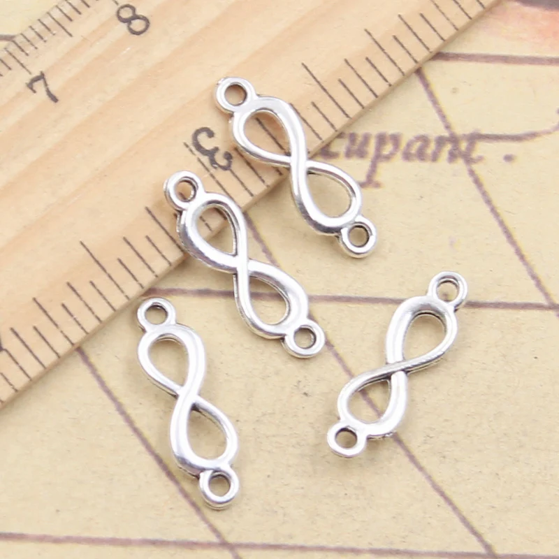 30 قطعة رابط السحر إنفينيتي رمز اتصال 20x6 مللي متر المعلقات العتيقة الفضة اللون صنع DIY بها بنفسك اليدوية التبتية العثور على المجوهرات #2