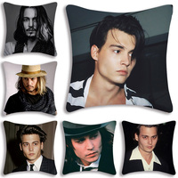 J-Johnny DeppS Pillow Covers Cartoon Sofa Decorative Home Double-sided Printing Short Plush Cute Cushion Cover