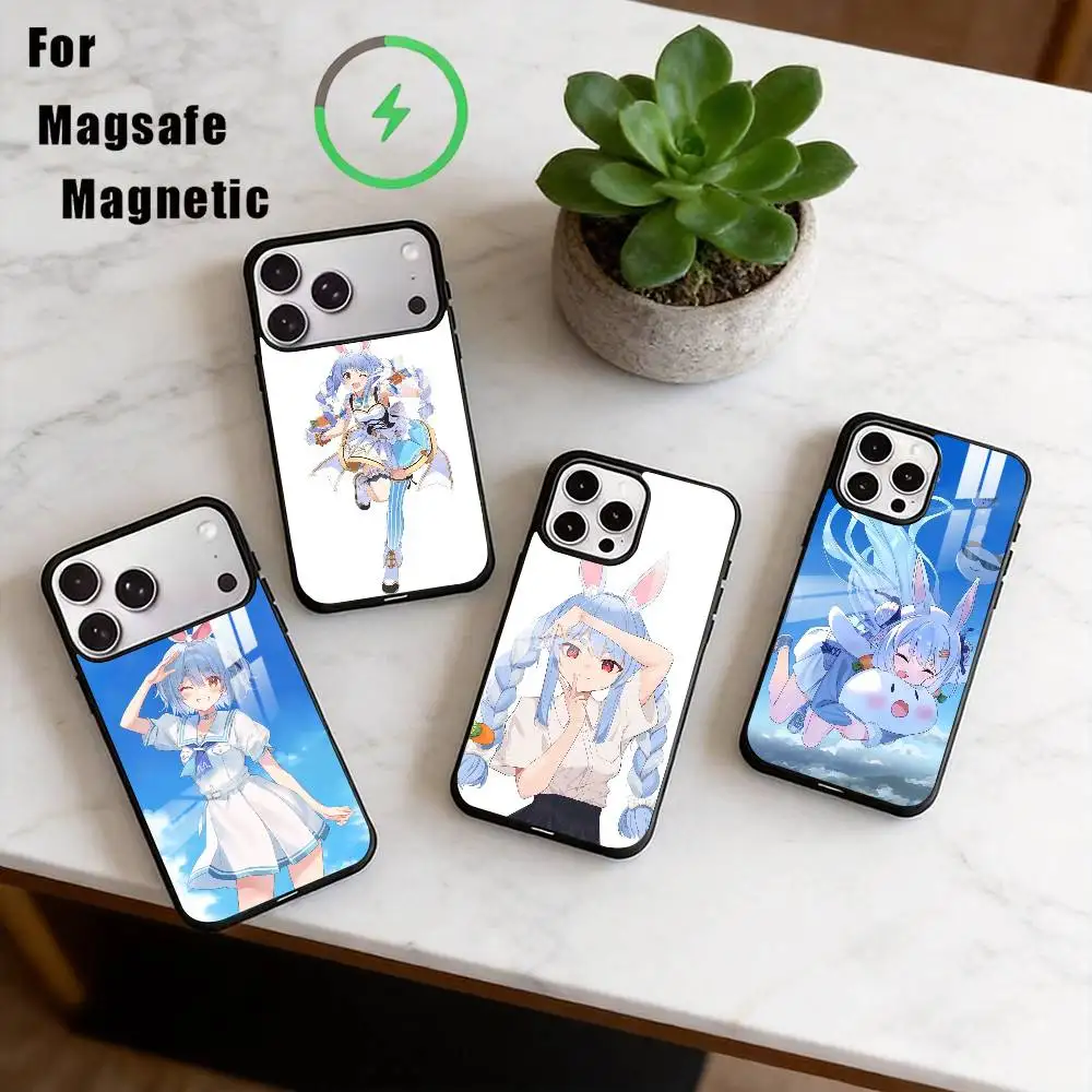 

VTuber Usada Pekora Phone Case For iPhone17,16,15,14,13,12,11 Plus,Pro Magnetic with Magsafe Wireless Charging
