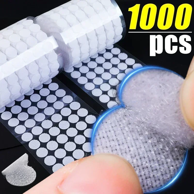 15mm Self Adhesive Fastener Tape Dots Small Round Double Adhesive Strong Glue Magic Sticker Touch Fastener Hook and Loop Tape