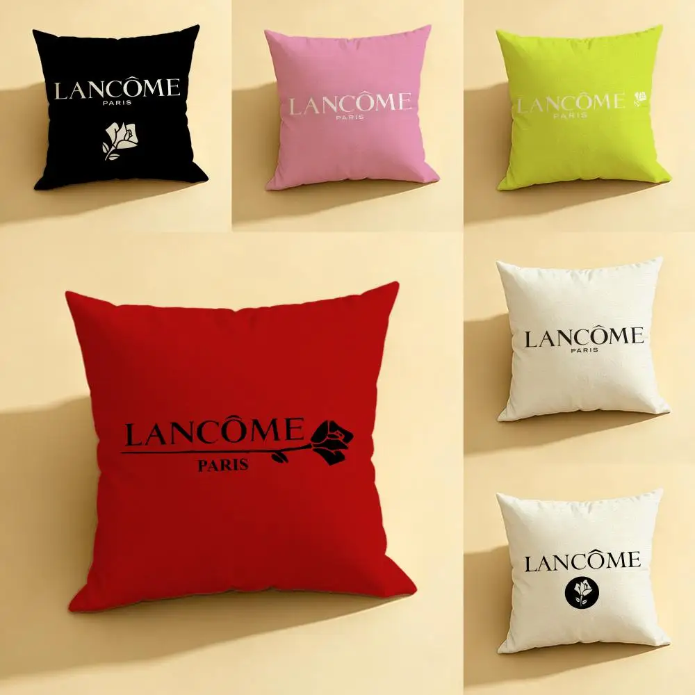 Funda de Cojín de Lino Natural, Juego de Fundas de Almohada, Decoración Todo en Uno para Sofá, Dormitorio y Silla, Maquillaje L-Lancome
