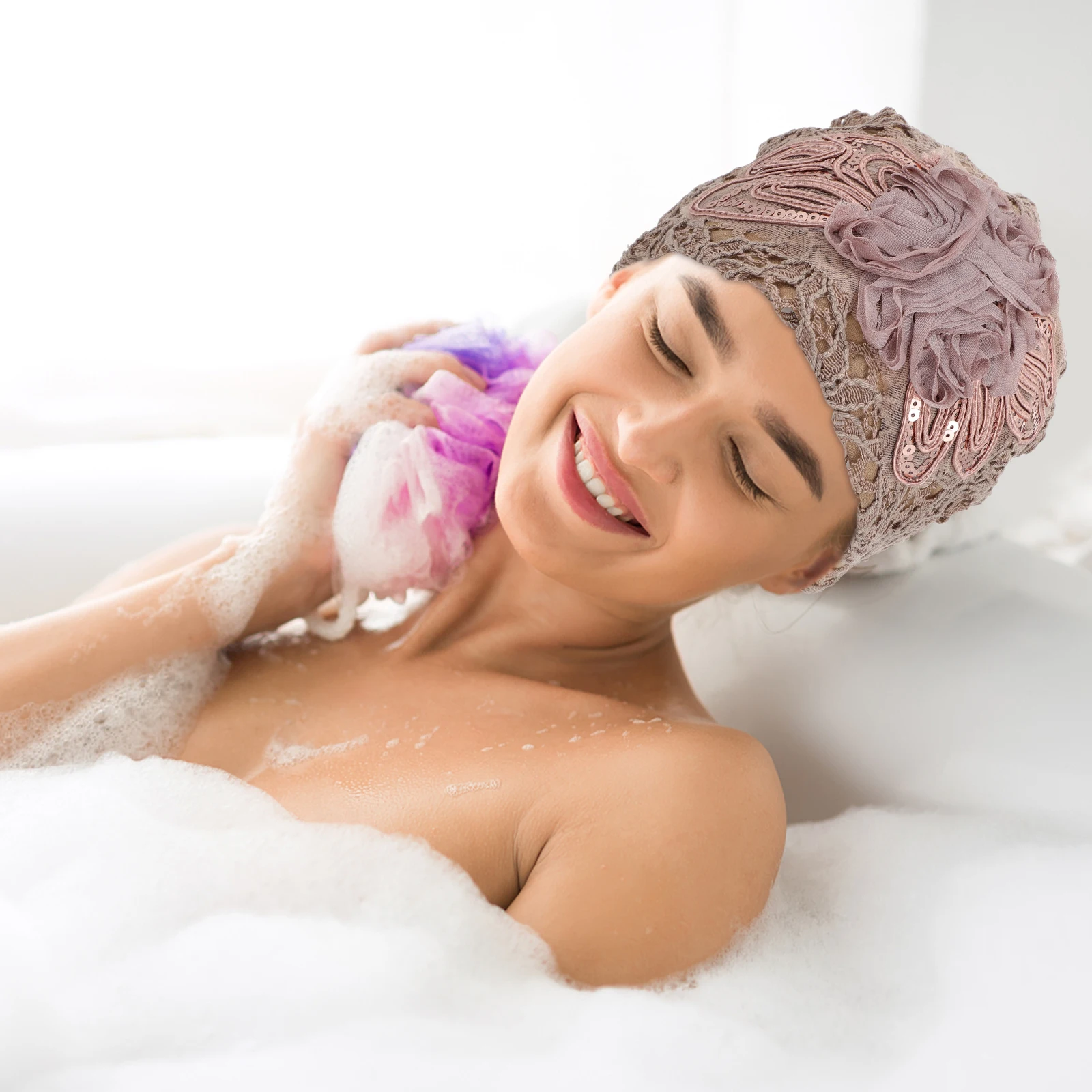 

Polyester Lace Sleep Cap Women Cap Women Night Pregnant Household Warm Stylish Soft Durable Hat Hair Care Chemo