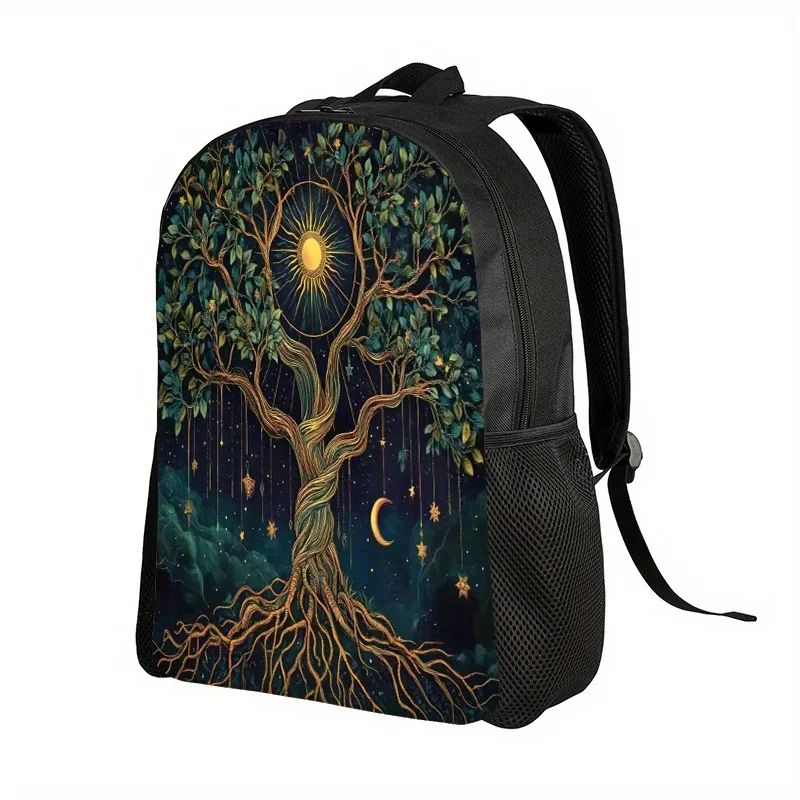 

1pc Tree of Life Backpack with Tree of Life Print, Adjustable Straps & Durable Polyester Bookbag Suitable for, College, Travel,