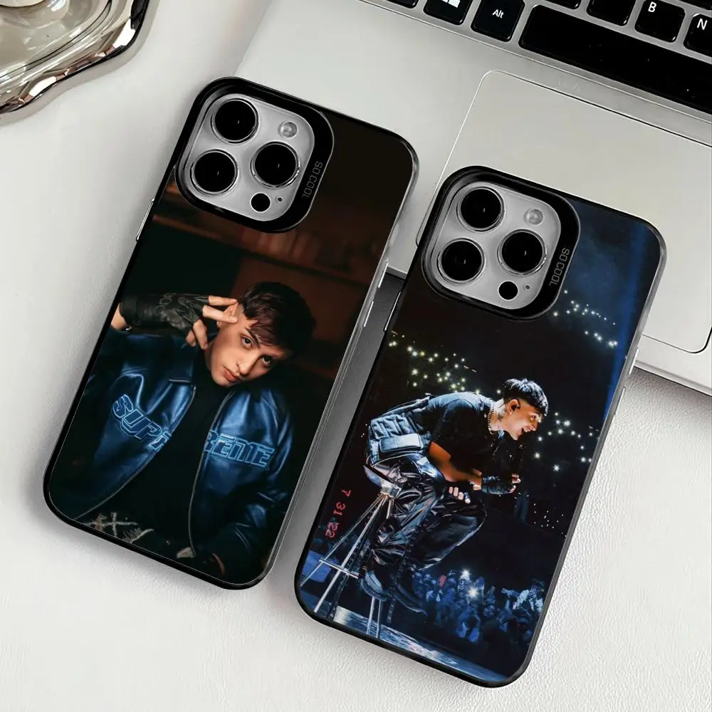 Funda de teléfono rapero t-tiago PZK para IPhone 17 16 15 14 13 12 11 Pro Max Air Multicolor mate láser metálico Aurora Funda
