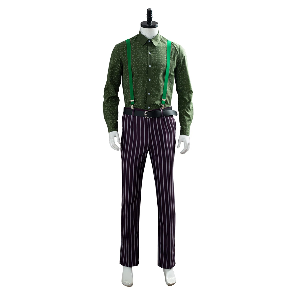 Mortal Kombat 11 Joker Cosplay Costume pour hommes, chemise, pantalon, veste, tenues pour hommes, plis de paupières, déguisement imbibé, Halloween, carnaval