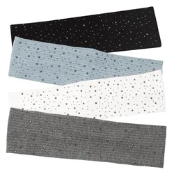 Bandeau en coton côtelé pour femmes, avec strass scintillants, décontracté, doux et extensible, à la mode, vêtements de tête, Turban de fête, accessoires pour cheveux