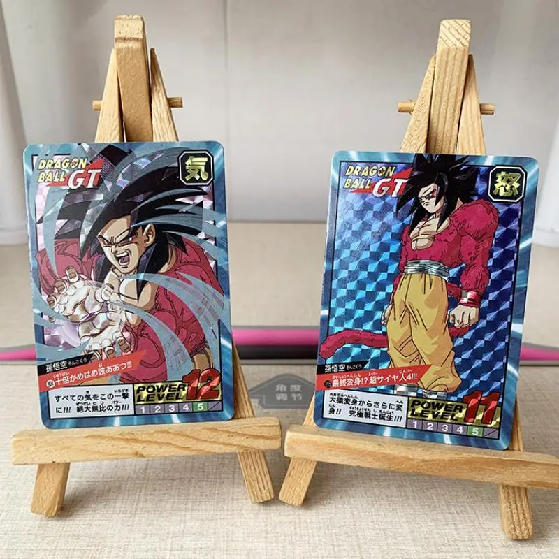 Cartes Flash Dragon Ball Z à Carreaux Super Saisuperb Fierce NingGoku Gohan Vegeta, Jeu de Collection Anime, Jouet Cadeau, 8 Pièces/Ensemble