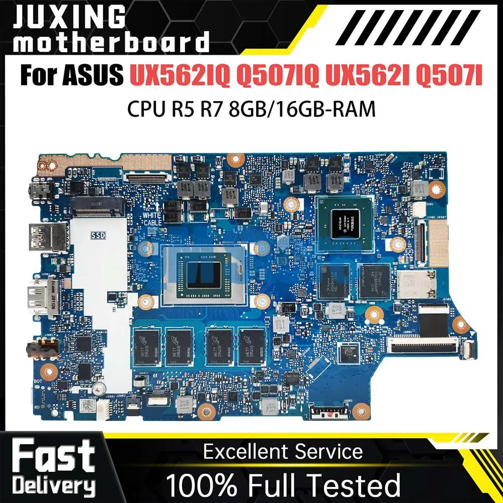 

UX562IQ Mainboard For ASUS Zenbook Q507IQ UX562I Q507I Laptop Motherboard CPU R5 R7 8GB 16GB-RAM GPU V2G 100% Test OK