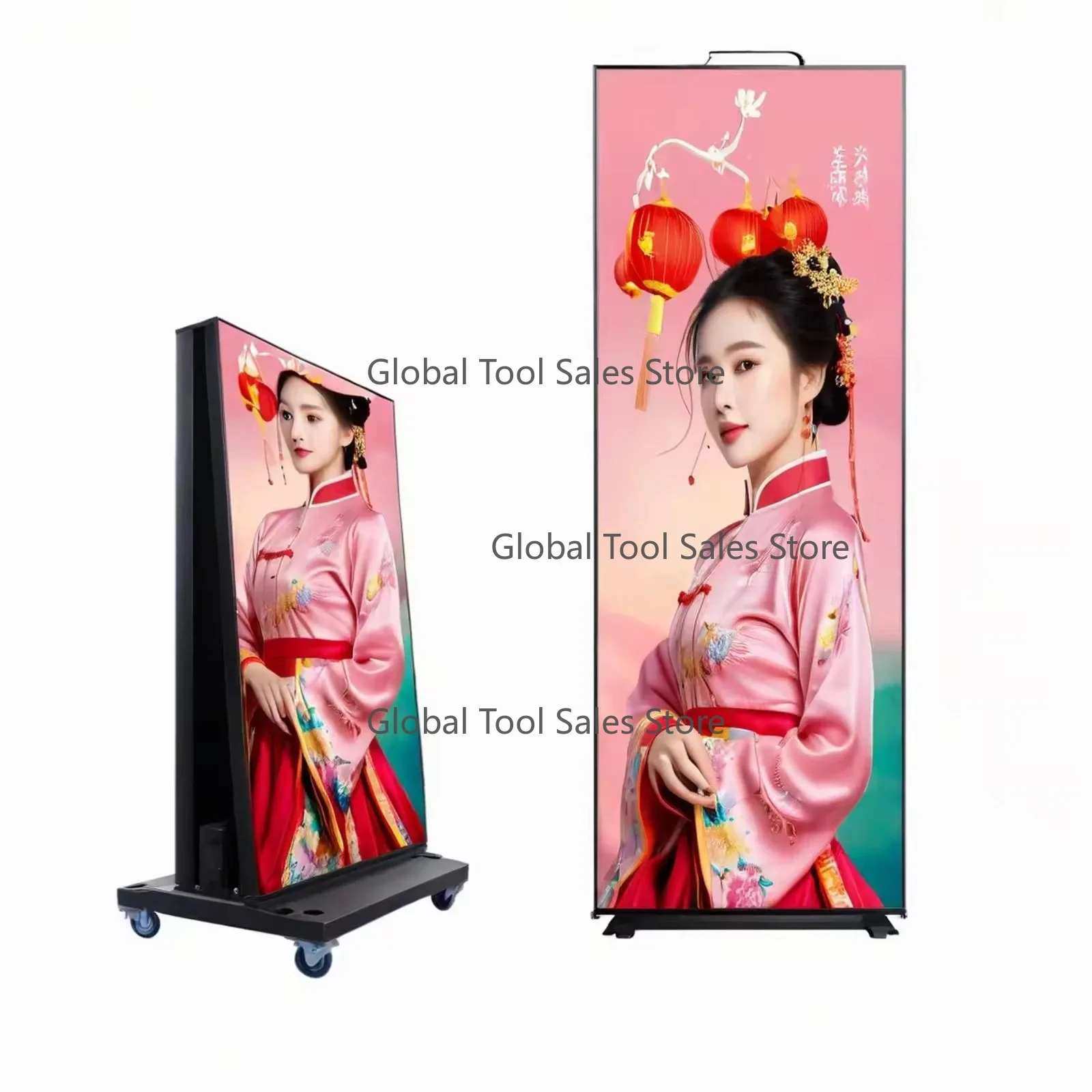 

Floor Standing Full LED Foldable Screen Poster Indoor Video Digital Advertising Folding Display Screens