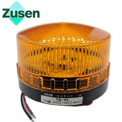 Zusen TB35-Y 12v 24v 110v 220v Yellow Security Alarm Strobe Signal Warning Light LED Lamp Small Flashing Light
