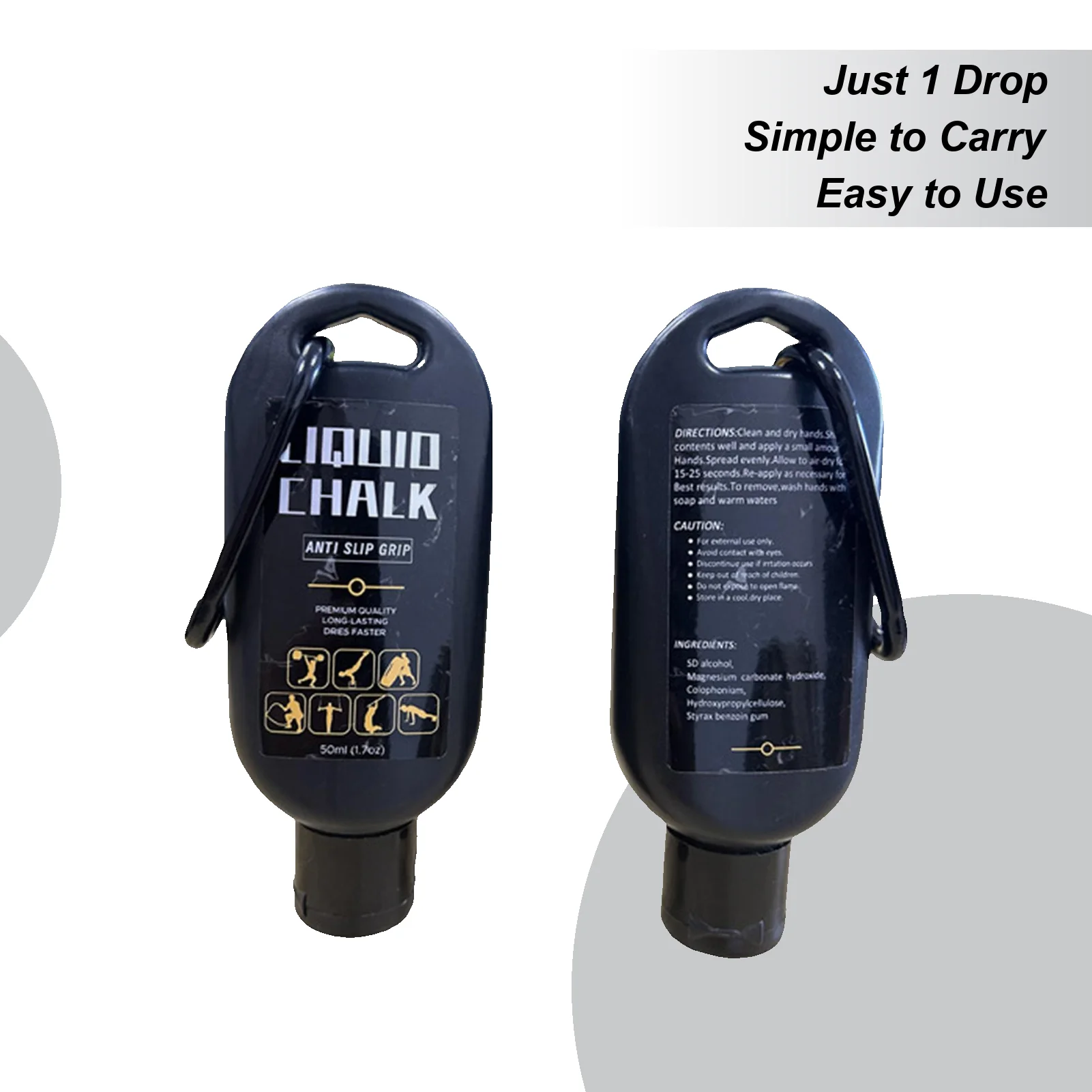 50 مللي الرياضة LiquidChalk مسحوق المغنيسيوم اللياقة البدنية رفع الأثقال عدم الانزلاق كريم قبضة رفع الأثقال تسلق الصالة الرياضية