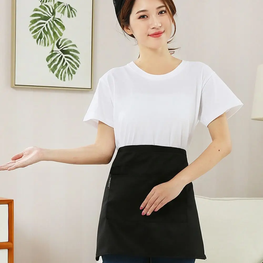

With Pockets Kitchen Apron Taller Waiter Adjustable Straps Grill Apron Durable Material Professional Design Work Uniform Apron