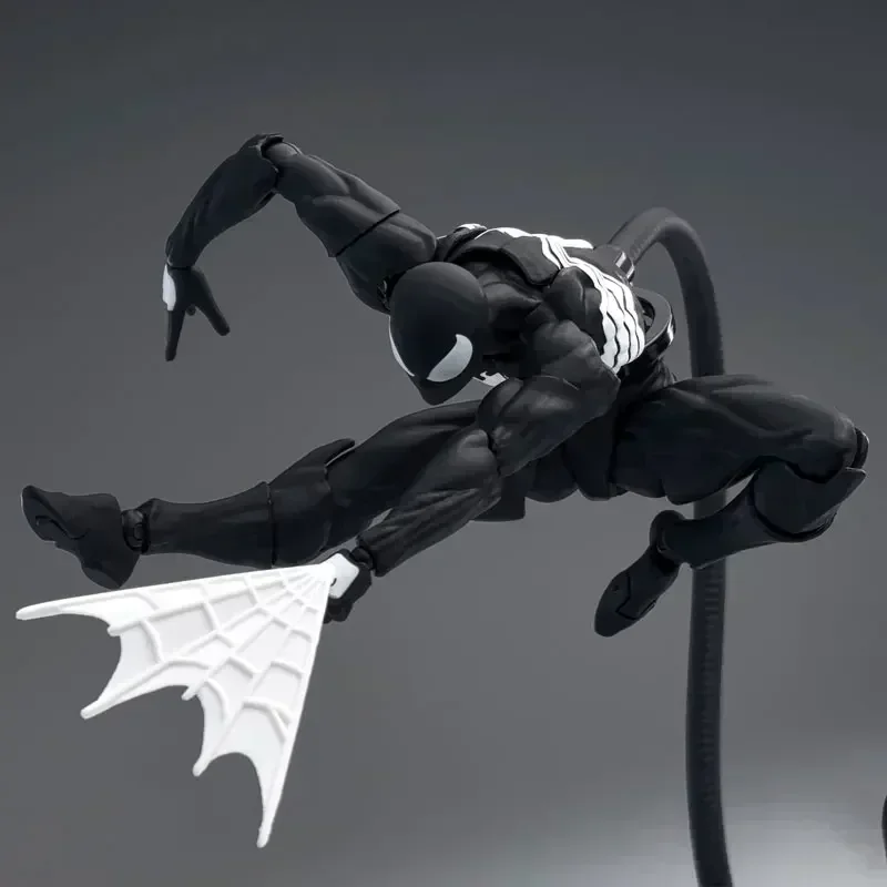 In magazzino Nuovi giocattoli da disordine Il vicino nero simbiotico Spider-Man Black Venom Suit Action Figures congiunti Ornamenti Regalo per ragazzo