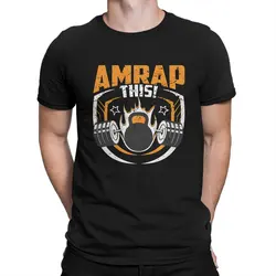 AMRAP This T-Shirts for Men Crossfit Casual 100% Cotton Tee Shirt Round Collar Short Sleeve T Shirts Birthday Gift Tops