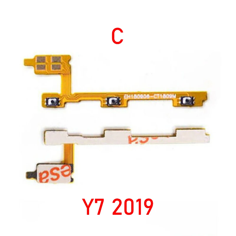 1szt Przełącznik zasilania On Off Dla Huawei Y5 Y6 Y7 Y9 2019 Play 8A/Enjoy 9E 9Plus Przycisk głośności Przycisk boczny Elastyczny kabel Części zamienne — zdjęcie 5