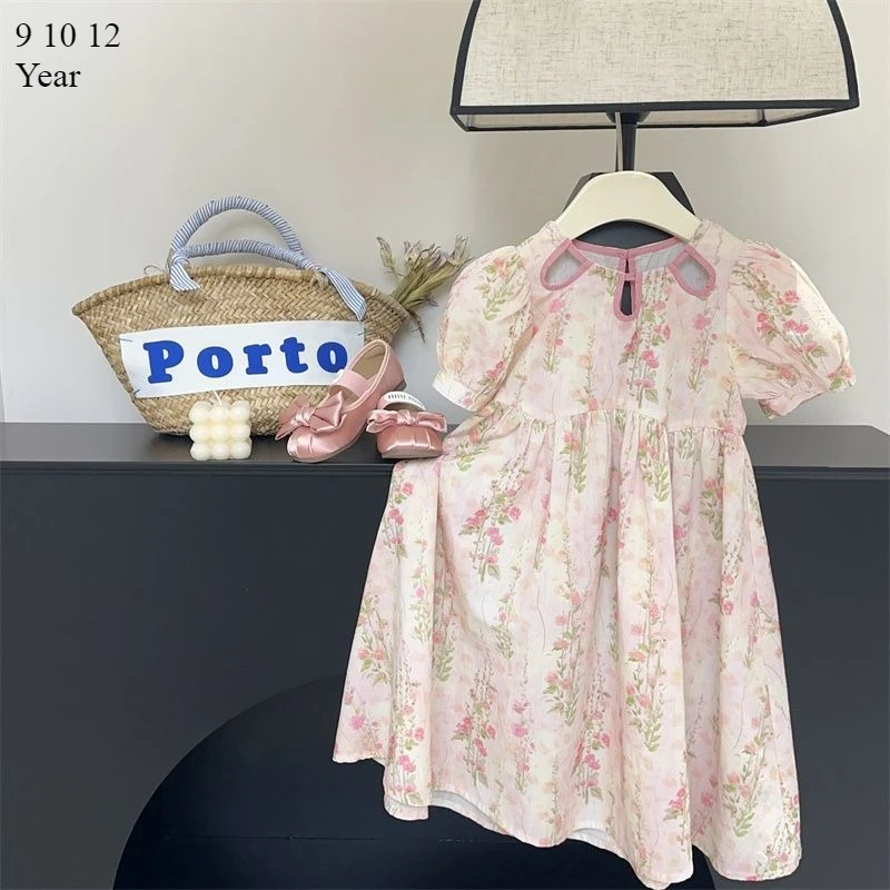 2026 Autumn Winter Girls Clothes 7 8 9 10 12 Year Sailor JK Retro Teens Lace Party Bow-Tie Uniform Child Princess Dress