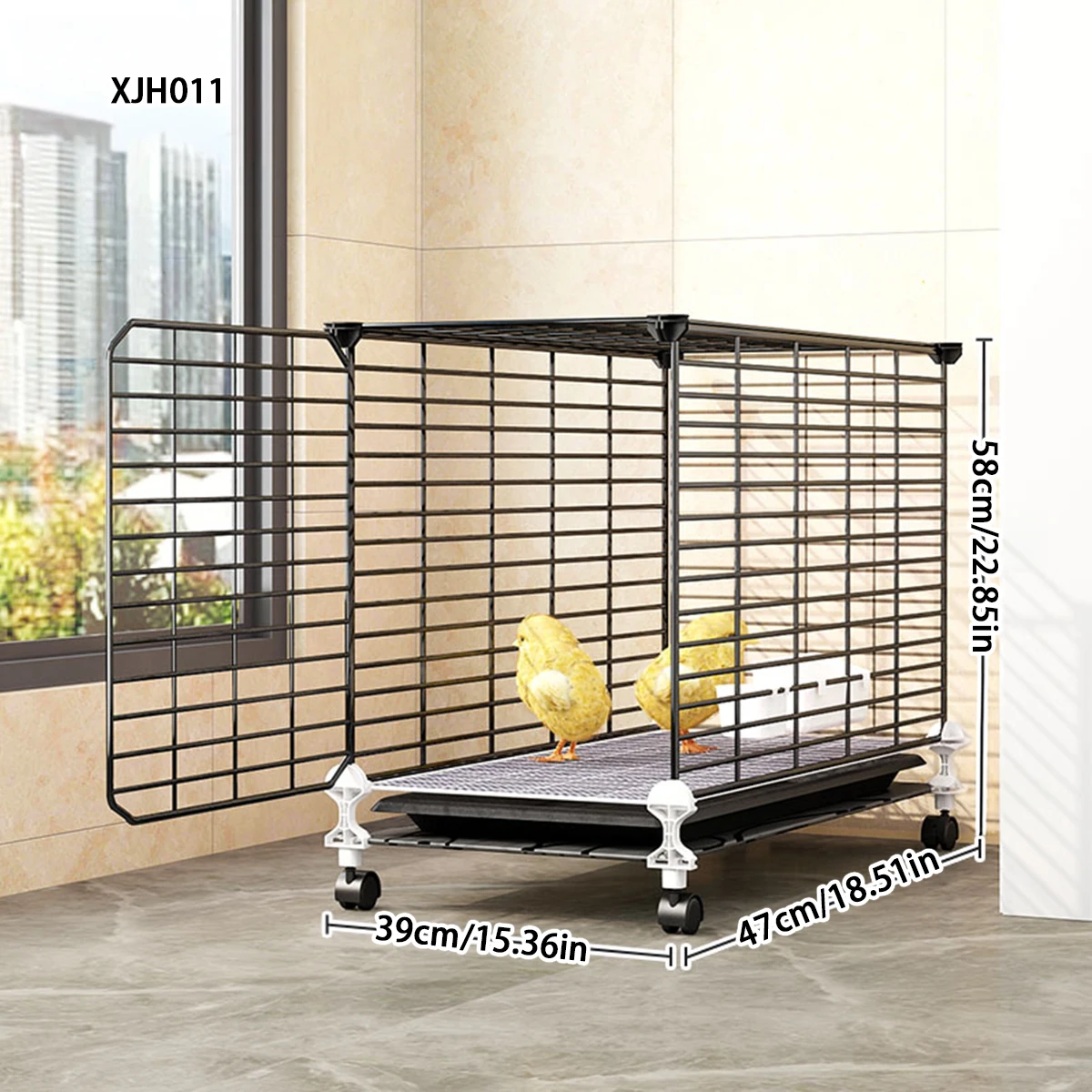 Multi-Layer Chicken Coop with Three Layers, Large and Extra-Large Size, Household Iron Cage for Raising Poultry, Goose, Duck, and Chicken Pens with