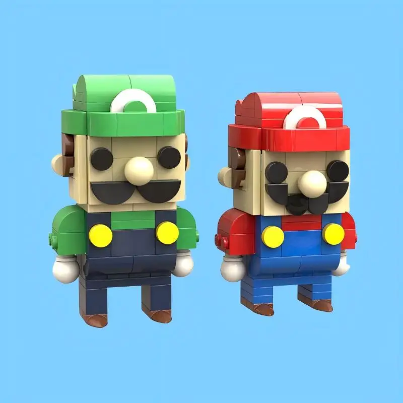 281 PCS Brickheadz Style Creative Block Head Figurine MOC Customize Modular Building Block Brick Simple DIY Holiday Toy Gifts