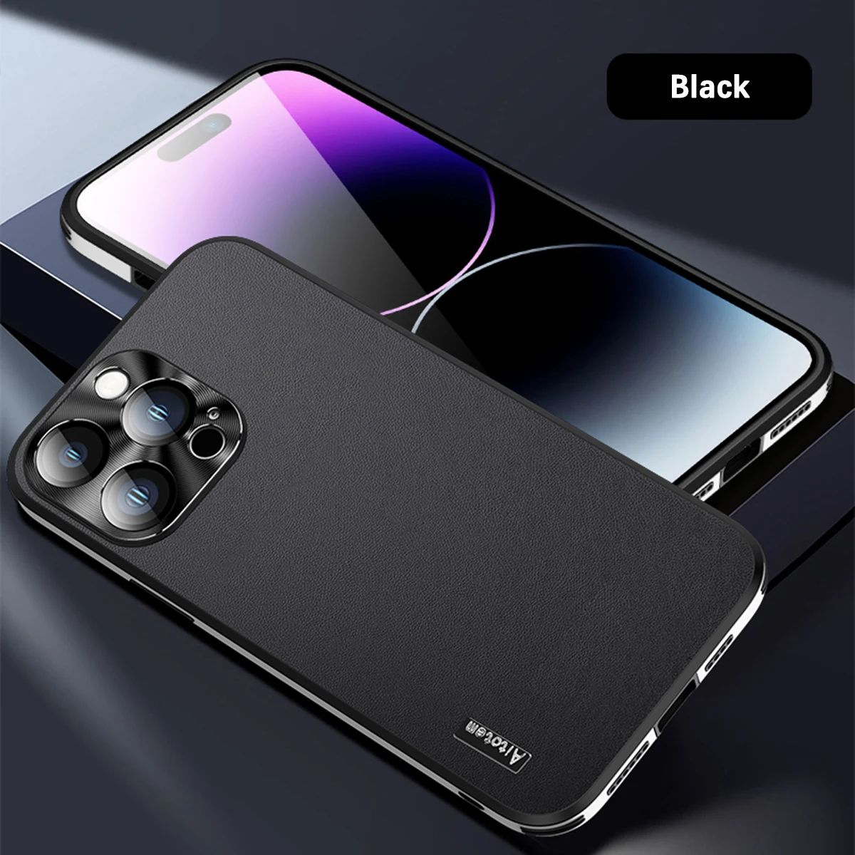 Luxury Leather Phone Case For IPhone 15 14 12 13 Pro Max Plus With Lens Protection TPU Border Shockproof Back Cover For Magsafe