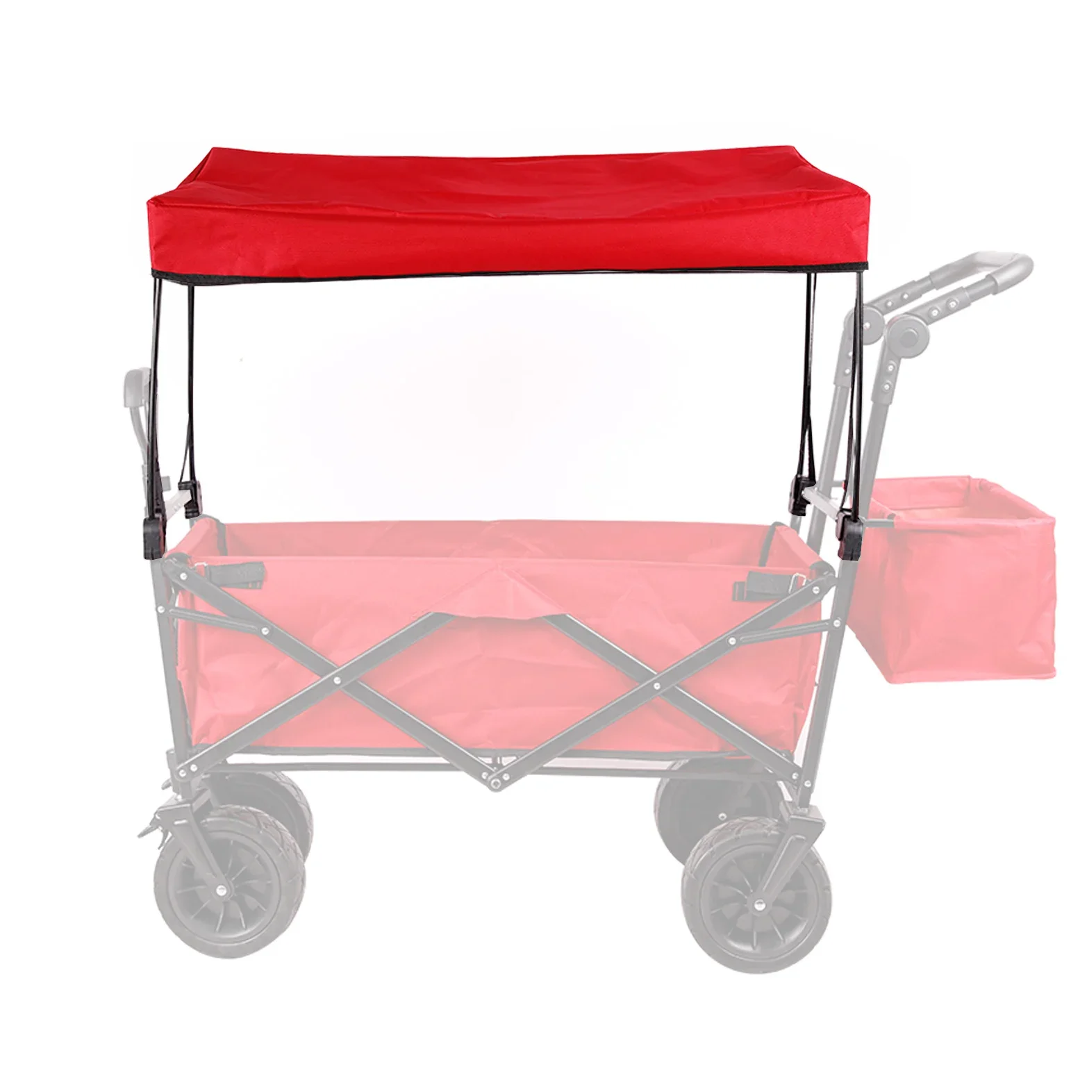 Outdoor multifunctional folding camper trolley shopping cart camping trailer roller baby removable sunshade ceiling accessories