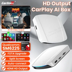 Carlinkit UHD TVBox Android 13 Qualcomm 8-Core 6225 Wireless CarPlay & Android Auto Adapter 4K HD Video Output Online Video FOTA