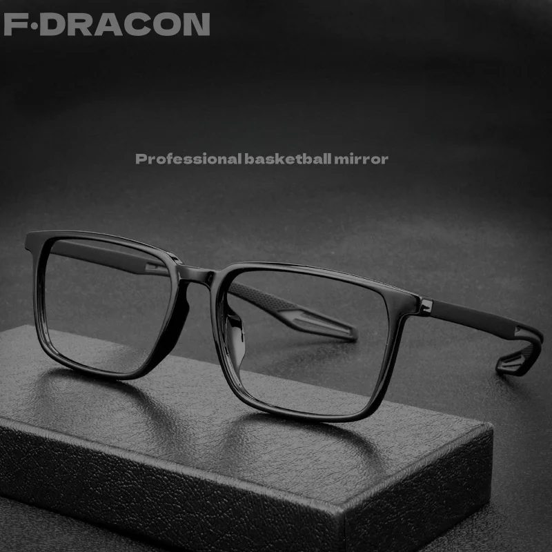 

F·DRACON TR90 Sports Ultra Light and Comfortable Square Men's Eye Frame Optical Prescription Glasses Men's G6206