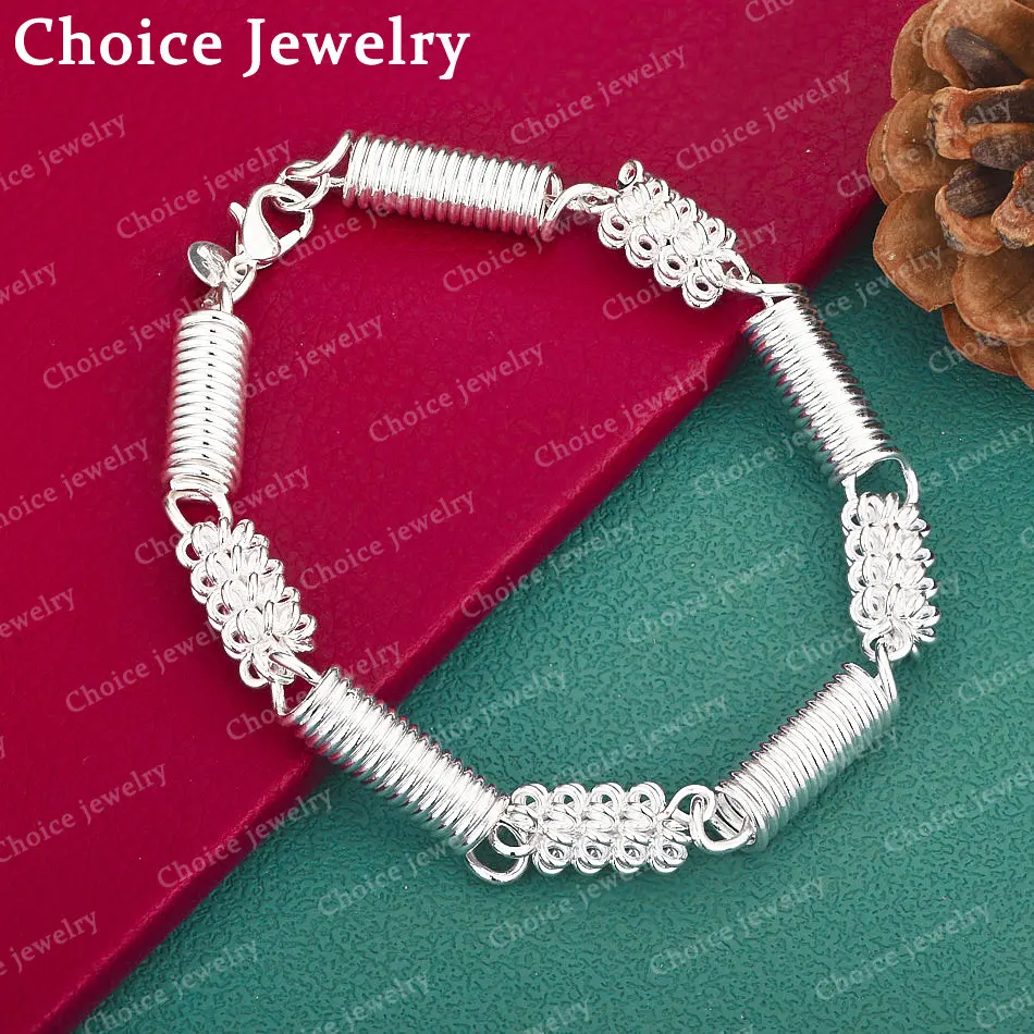 925 Sterling Silber Federketten-Armband für Damen und Herren, Modeschmuck, anmutiges, einzigartiges Party-Accessoires, Geschenke