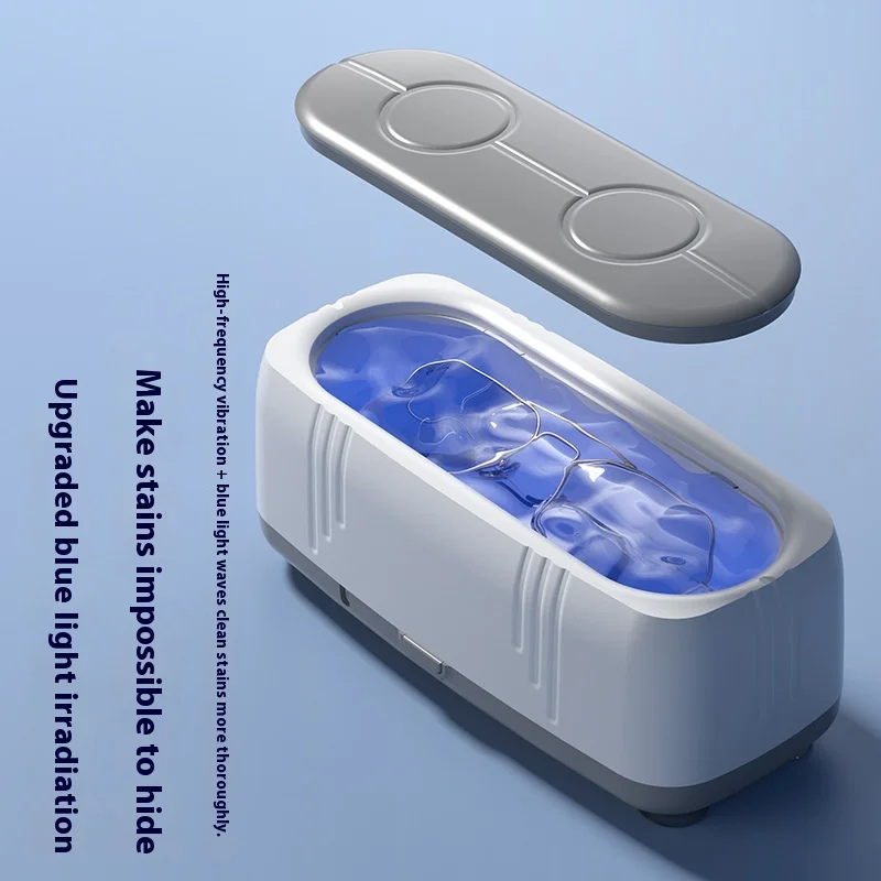 Ultrasonic Glasses Cleaner USB Home Jewelry Fully Automatic Cleaning MachineFully Automatic Blue Light eyeglass cleaning machine
