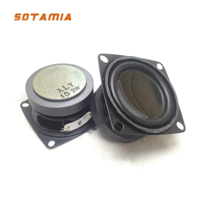 

SOTAMIA 2Pcs 52mm Portable Full Range Speaker Driver 4 Ohm 3W Bluetooth Speaker PU Side Multimedia Loudspeaker DIY Home Theater