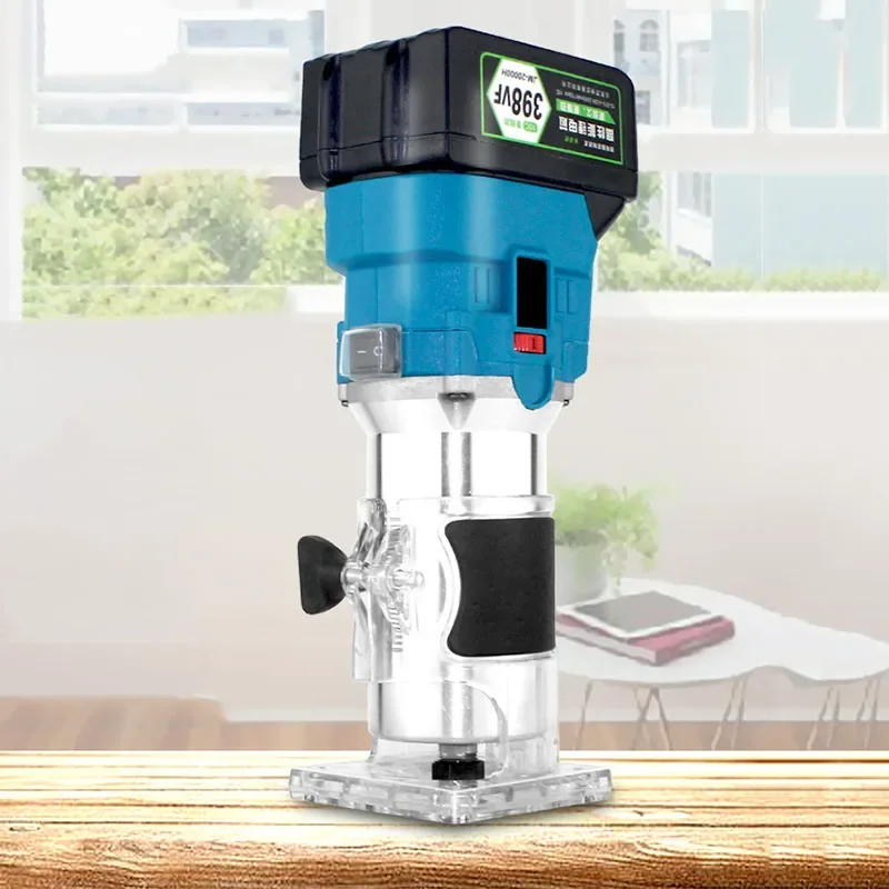 

Cordless Wood Router Trimmer, One-Hand Operation & One-Key Start, Wood Slotting Carving Tool for Lightweight Brick & PVC Board