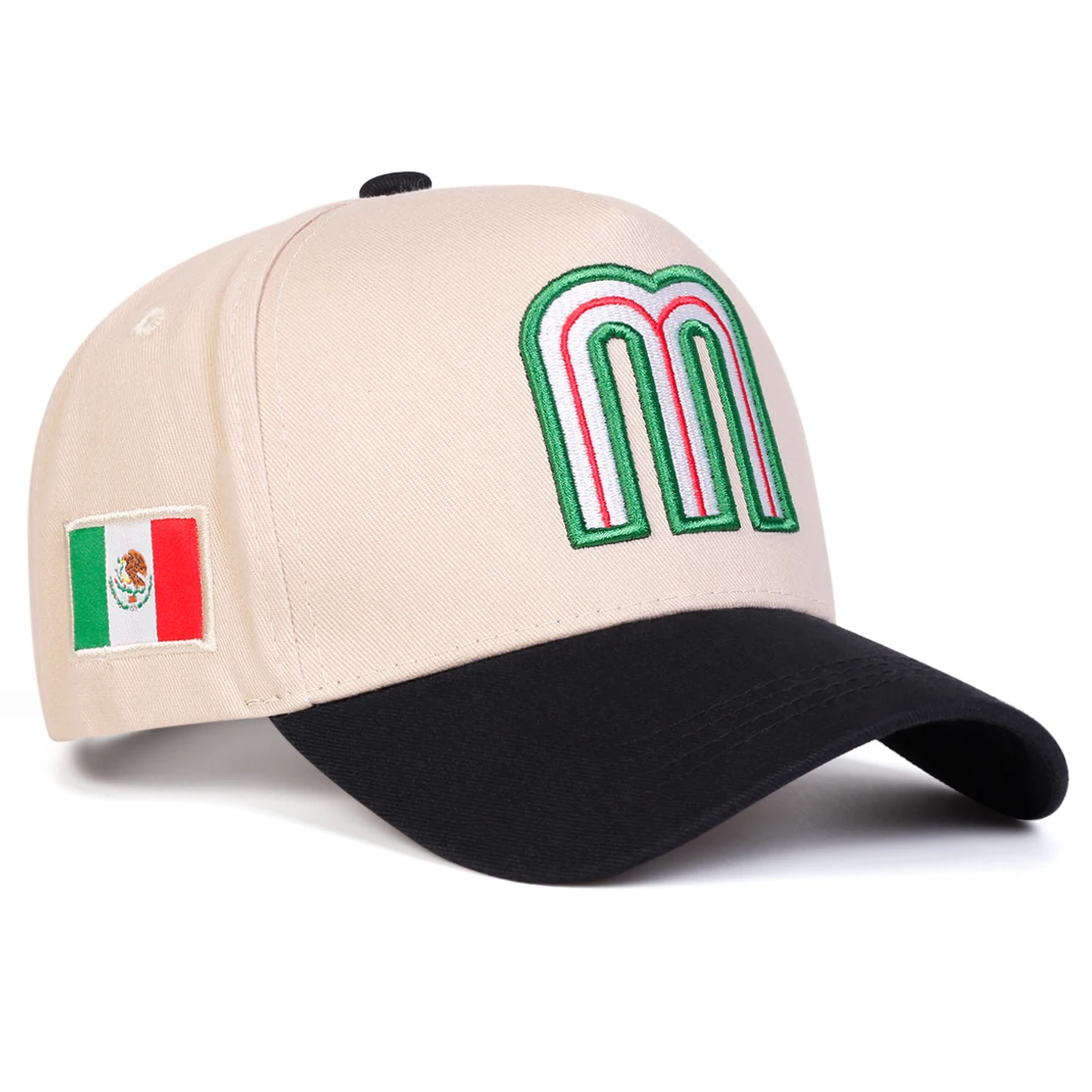 ユニセックス M 文字刺繍野球帽春と秋の屋外調節可能なカジュアル帽子日焼け止め帽子スポーツキャップ