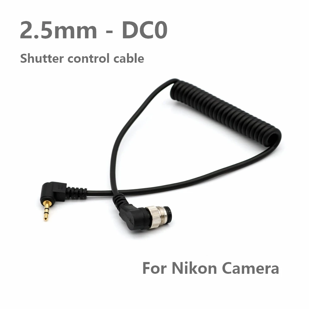 2.5mm - DC0 Shutter Release Remote Control Cable Cord 1N For Nikon D810 D700 D800 D300S D300 D200 D4 D3X D3S D2 etc.