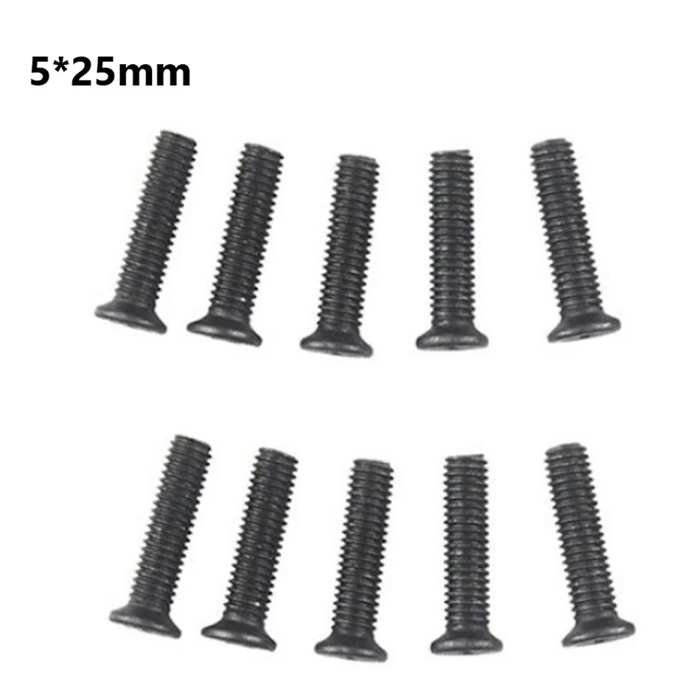 Left Handed Thread Fixing Screws 10pcs M5 25mm M6 25mm for Reliable Attachment of For UNF Drill Chuck Adapters