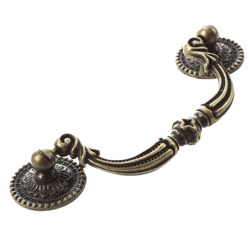 TFTP-4X مقابض أدراج باب الخزانة النحاسية العتيقة 100 مم #5