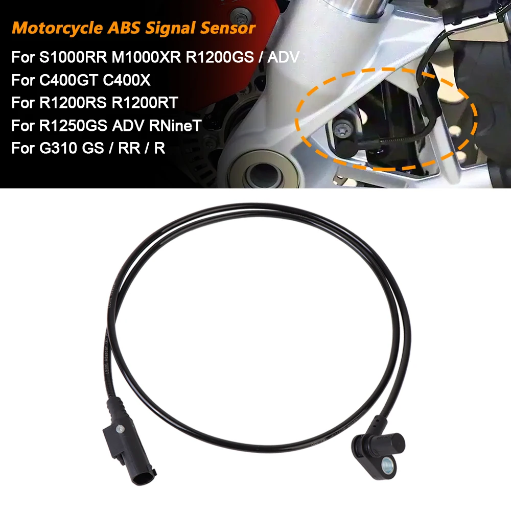 

Для BMW S1000RR R1200GS R1250GS ADV C400X C400GT G310GS G310R R Nine T M1000XR мотоциклетное колесо, скорость ABS, датчик сигнала, провод