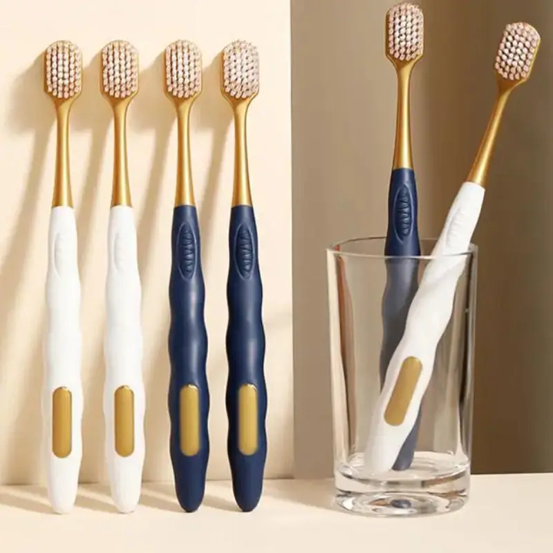 1/6Pcs Caring For Gums Adult Soft Bristled Toothbrush With Excellent Cleaning Effect Whitening Teeth Portable Box Packaging.