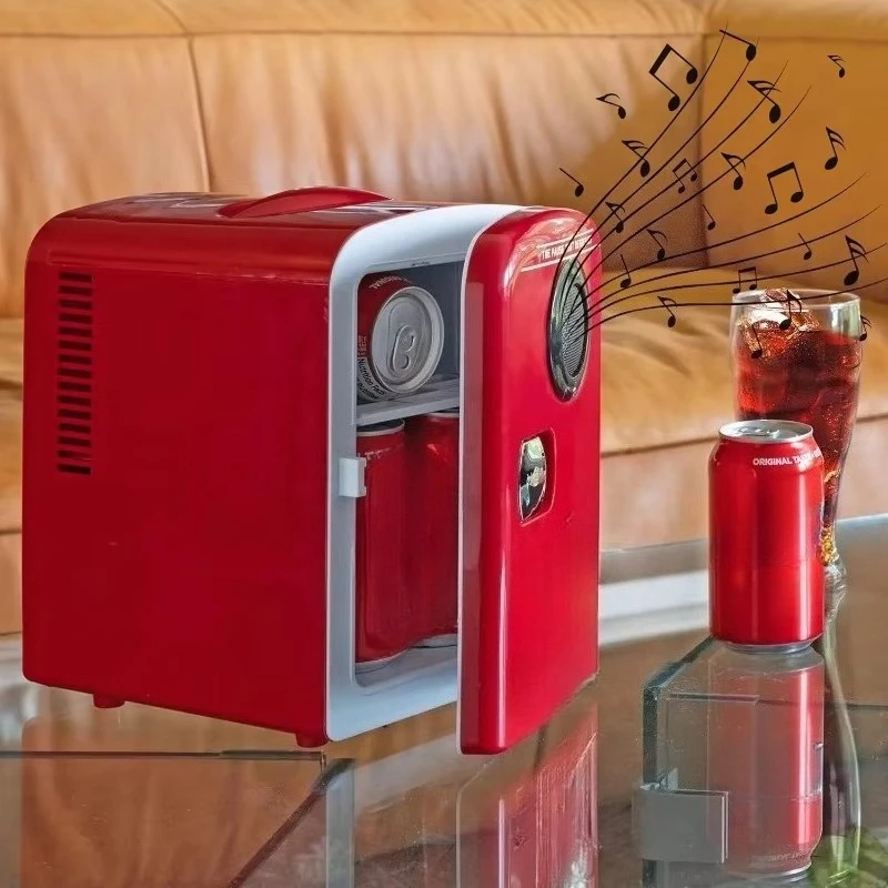 Compact Thermoelectric Mini Refrigerator, Red White Optional Portable Cooler Warmer for Home Office Dorm
