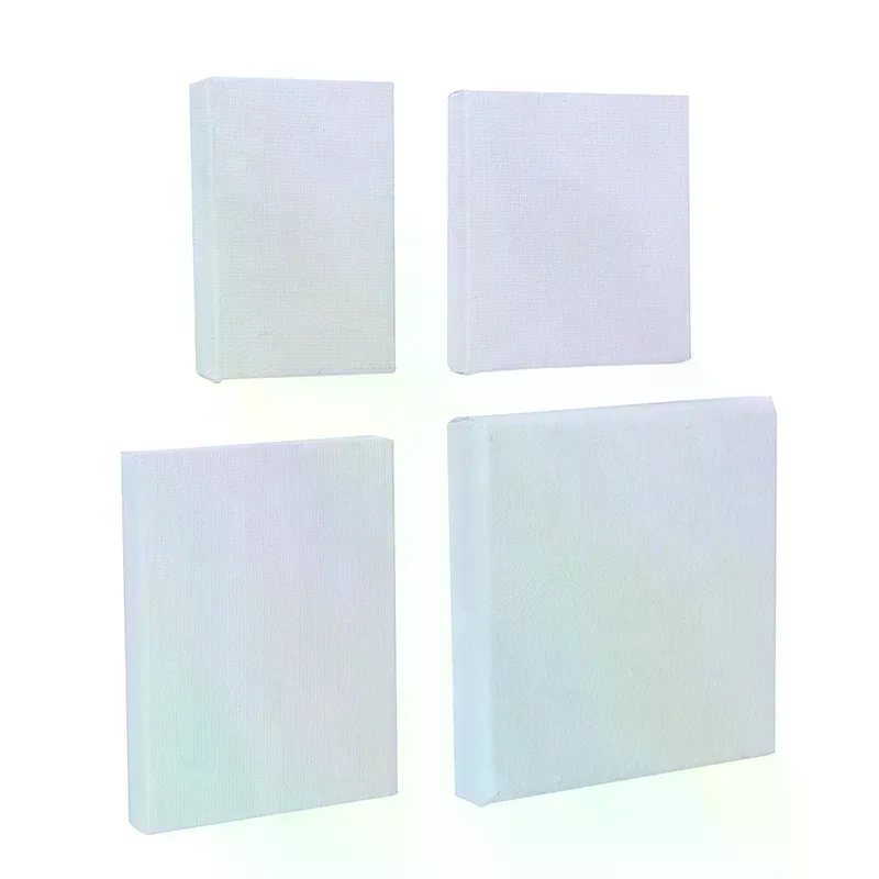 Blank White Mini Stretched Artist Canvas Art Board Model Funiture Accessories For Doll House Decor Kids Pretend Play Toys Gift