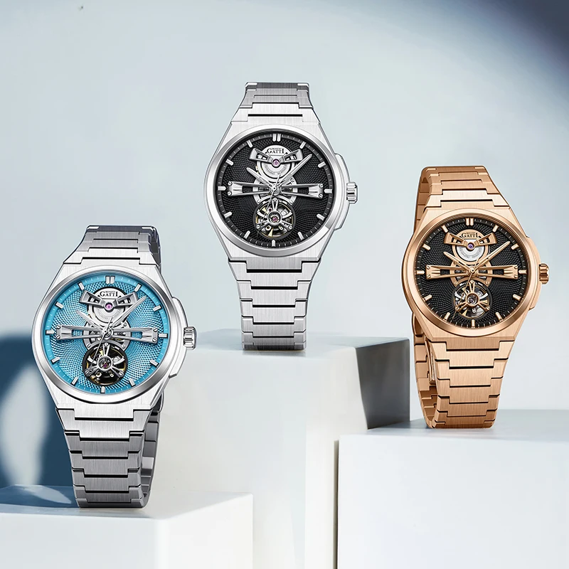 

Мужские автоматические механические часы BONEST GATTI премиум-класса, роскошный деловой стиль, скелетонизированный циферблат, корпус из нержавеющей стали 316L