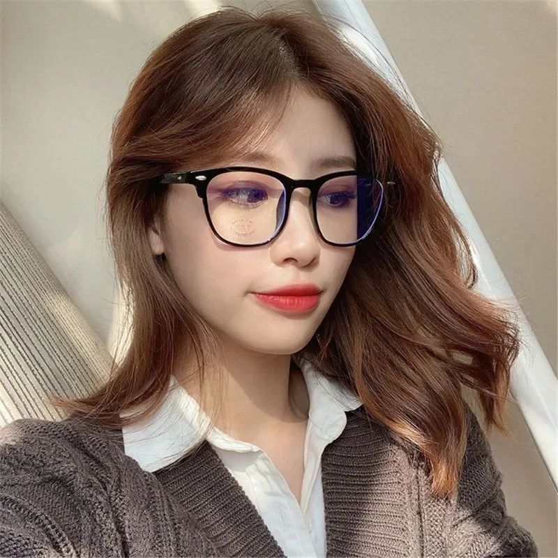 Oversized Transparent  Computer Glasses Frame Women Men Anti Blue Light Eyewear Stylish Glasses Go with Everything Очки 안경