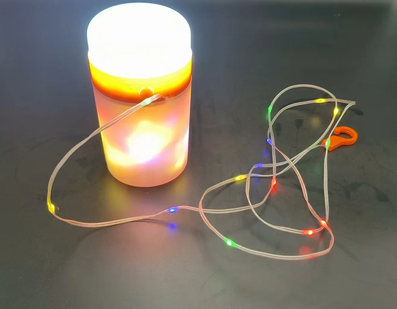 クリスマスナイトライト、ホリデーデコレーション、ストリングライト、充電付きカラフルライト、キャンプライト、ポータブルテントライト、