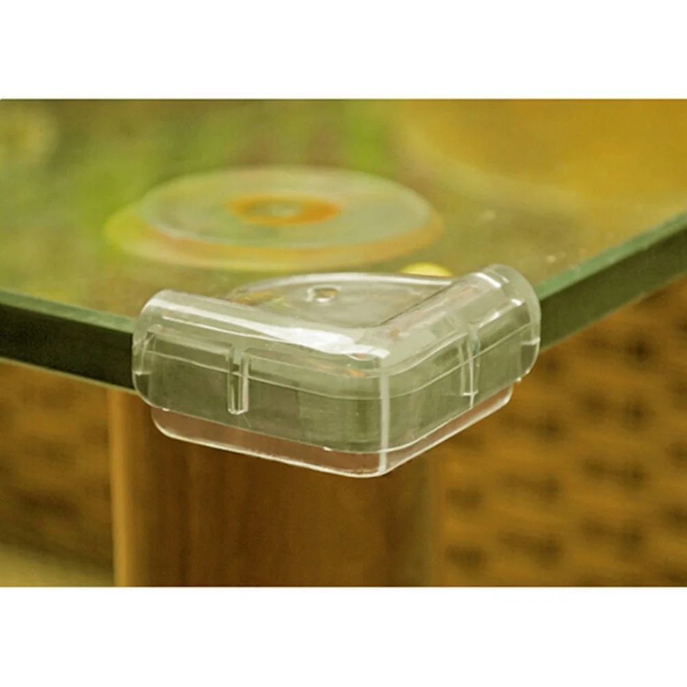 

4 Pcs Flexible Corner Protectors Table Cushion Covers Transparent Guards Non-toxic