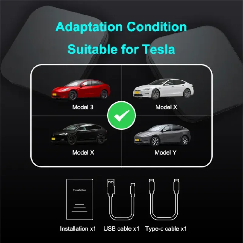 T6 Carplay Ai Box per Tesla Wireless Carplay Wireless Android Auto Airplay per modello 3/ X/y/s Carplay Dongle Ota aggiornamento Online