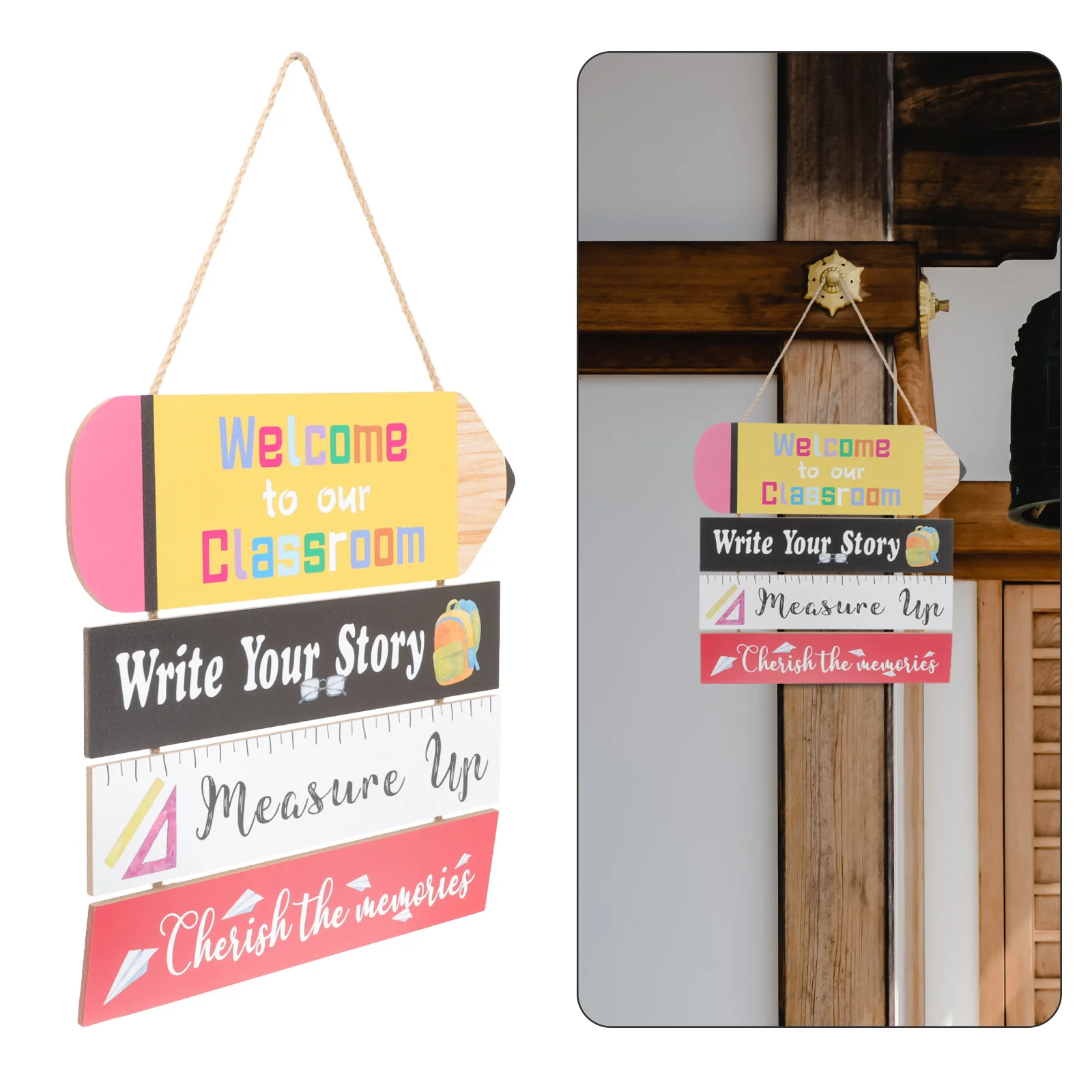 

Seasonal Wall Decoration Home Hanger Sign Unique Decorations Hanging for Wooden
